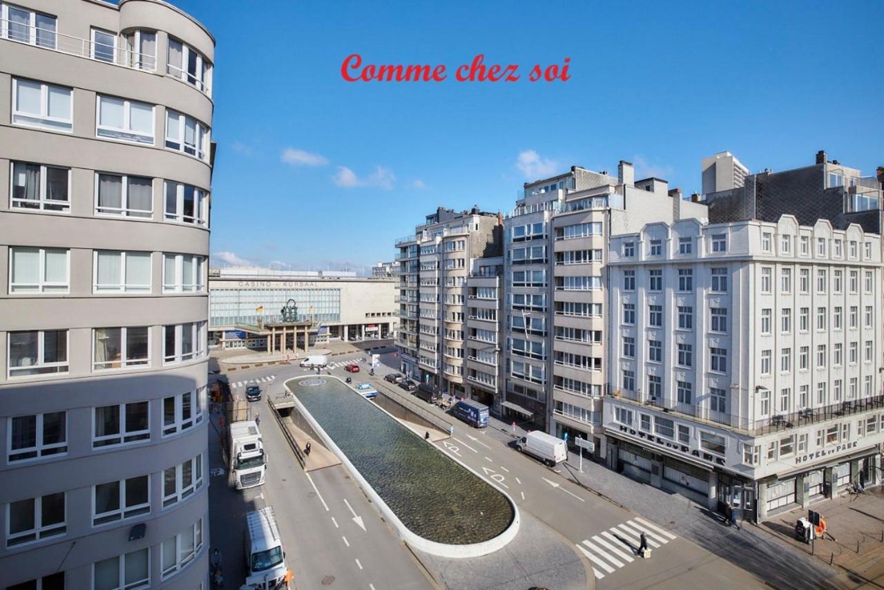 Lichtrijk En Comfortabel Hoekappartement Met Gratis Parking En Zeer Centraal Gelegen - Comme Chez Soi Ostend Luaran gambar